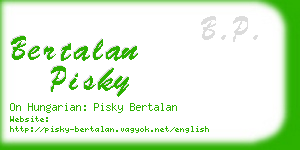 bertalan pisky business card